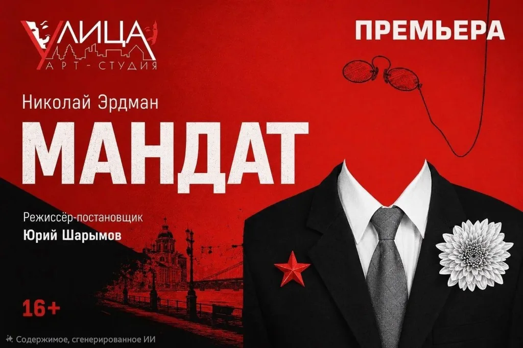 Афиша спектакля «Мандат»
